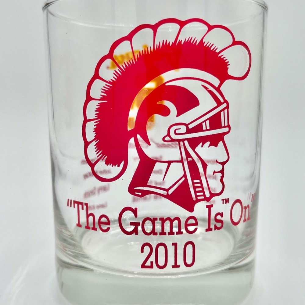 USC Trojans Drink Glass‎ 2010 Head Coach University Southern California 14oz EUC